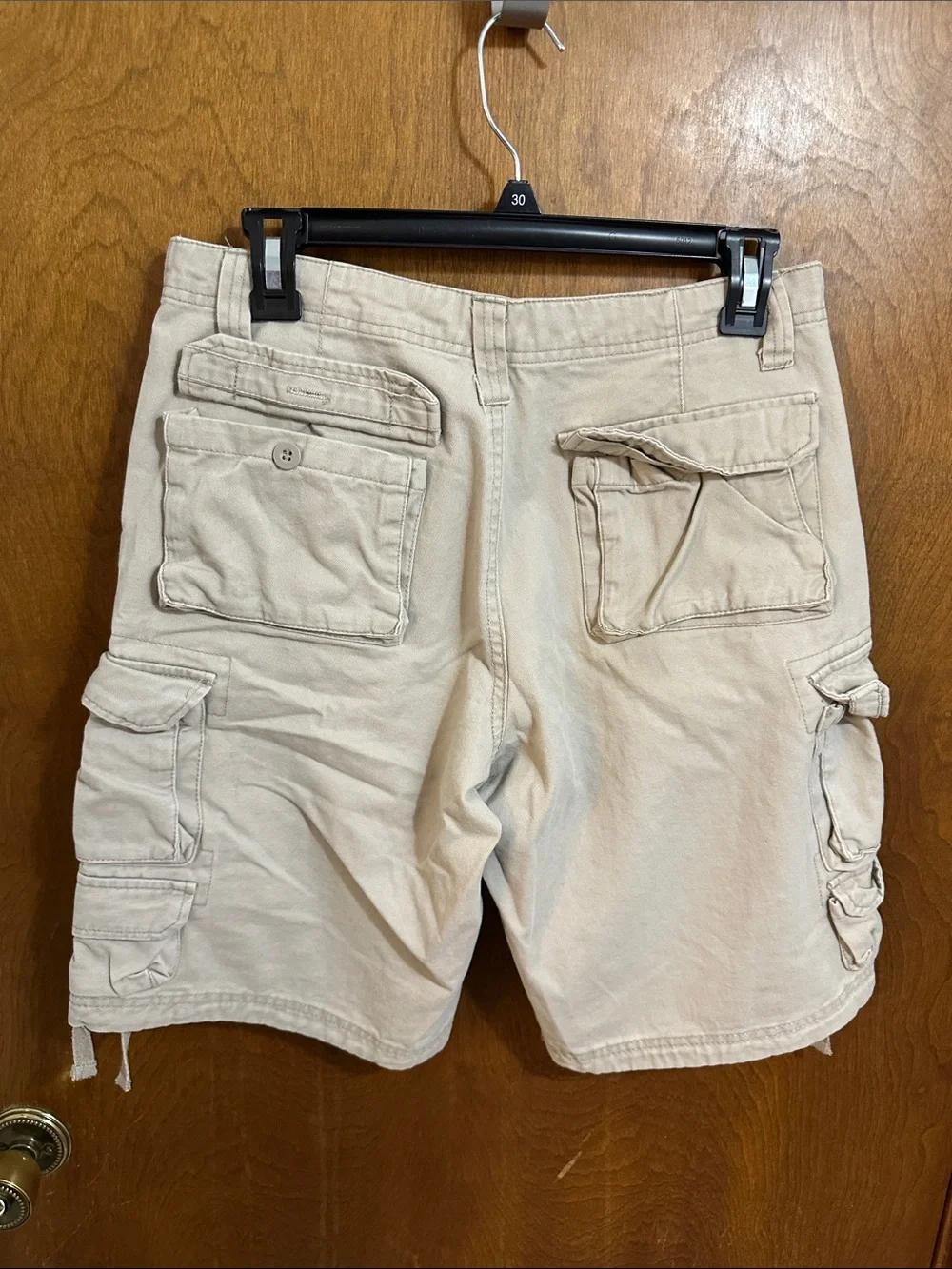 Lee Dungarees Men's Light Beige Cargo Shorts with Utility Pockets